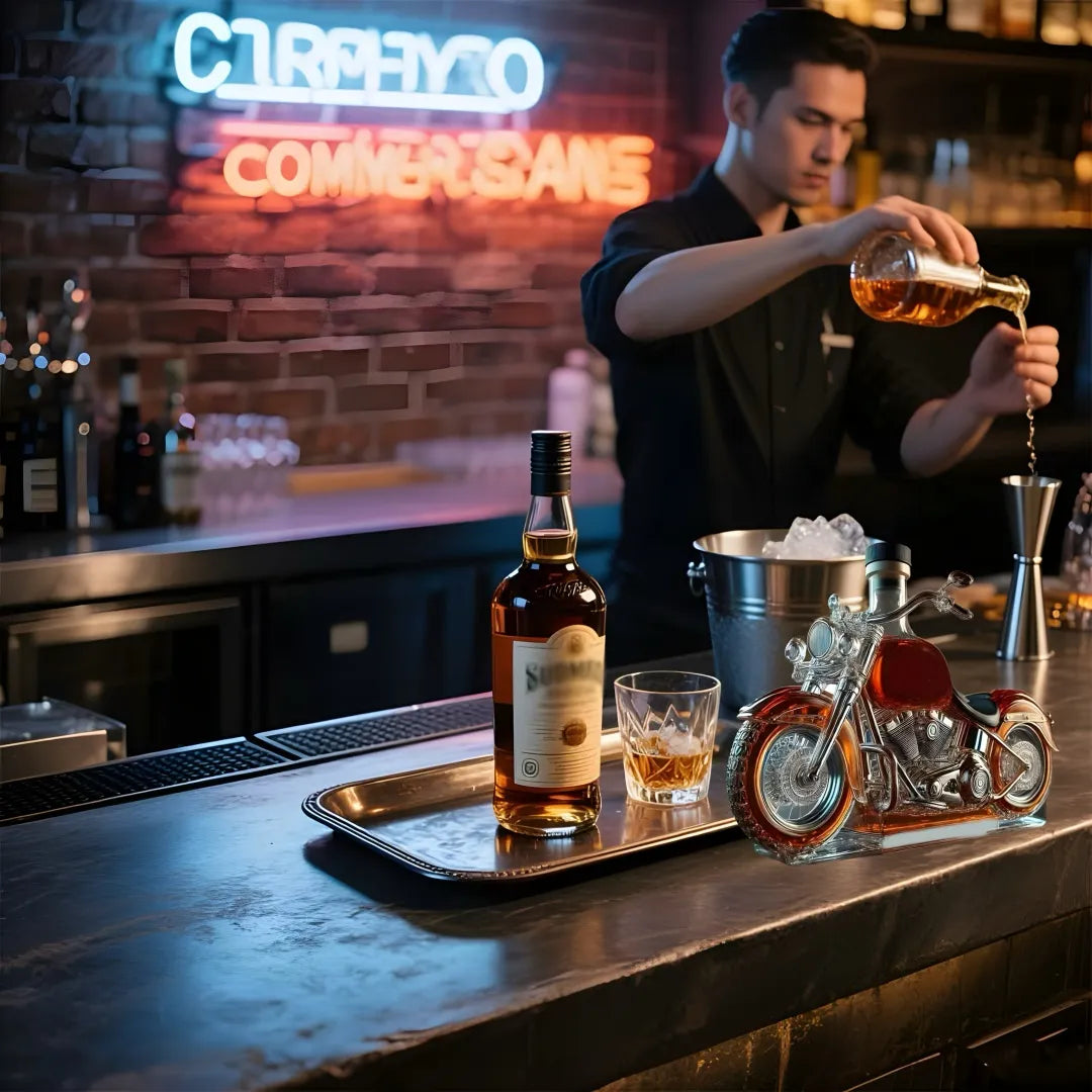 Motorcycle Whiskey Decanter