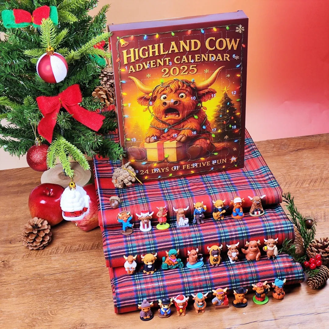 3D Highland Cow Advent Calendar 2025