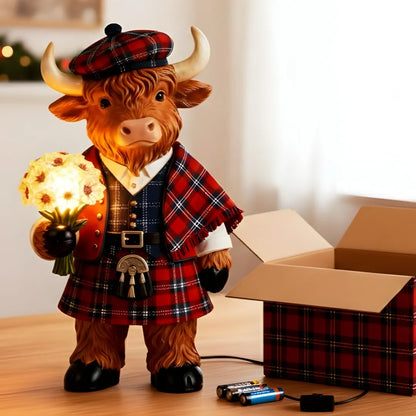 Scottish Highland Cow Bouquet Lamp - 2026 New Arrival