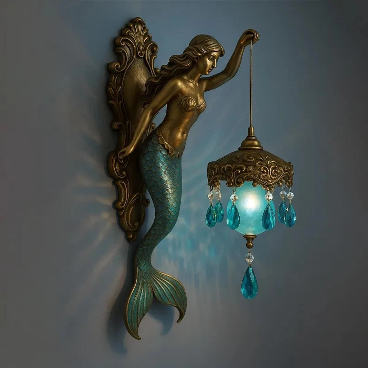 Vintage Mermaid Wall Lamp
