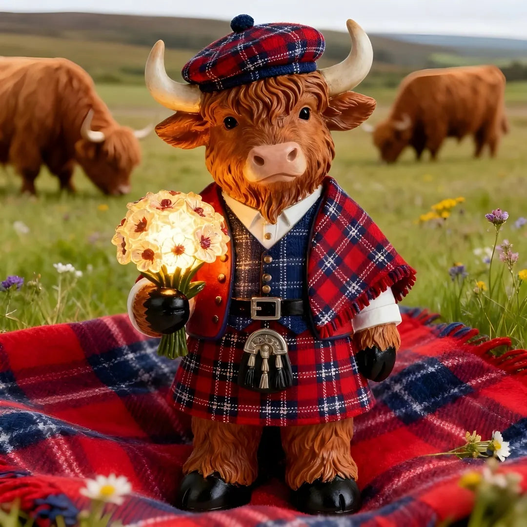 Scottish Highland Cow Bouquet Lamp - 2026 New Arrival