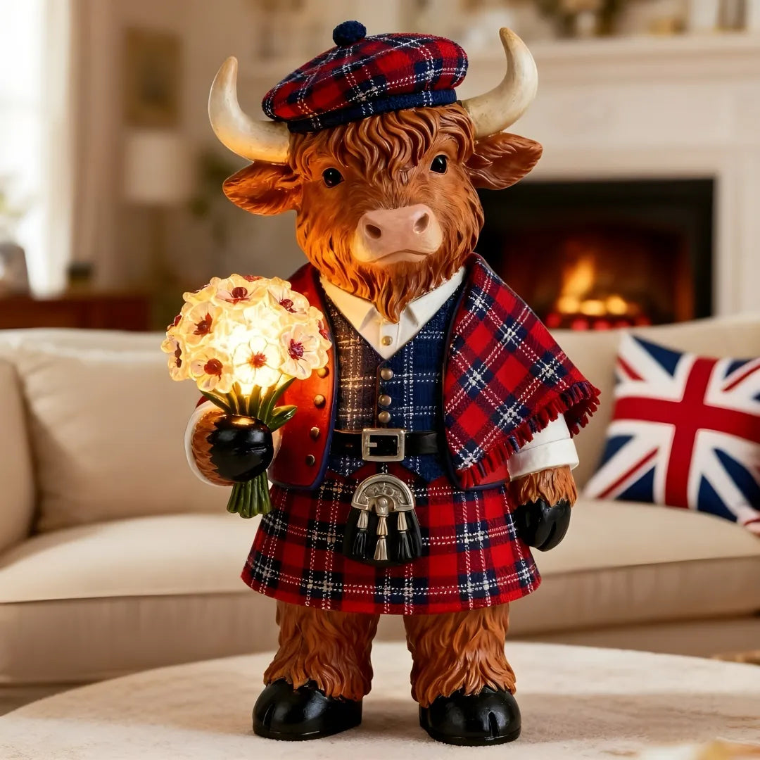 Scottish Highland Cow Bouquet Lamp - 2026 New Arrival