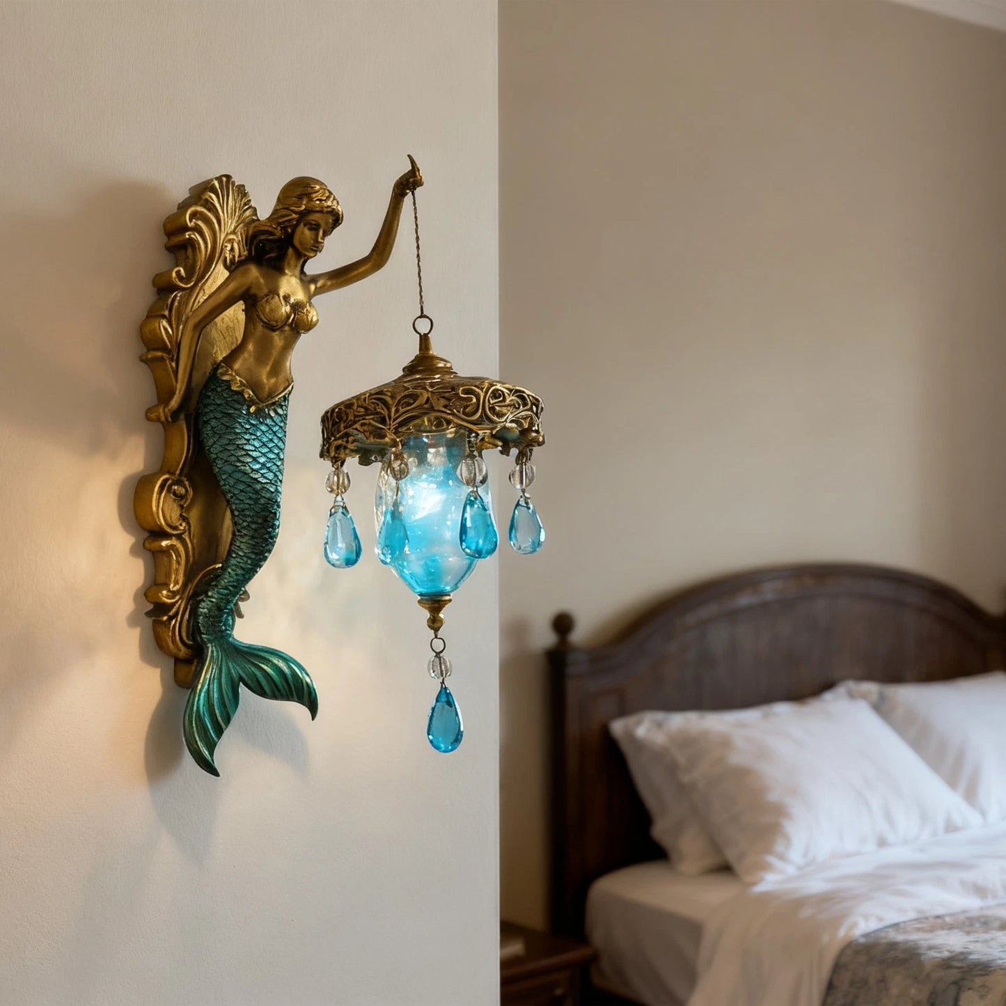 Vintage Mermaid Wall Lamp