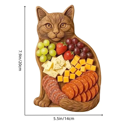 Cat-Shaped Charcuterie Platter