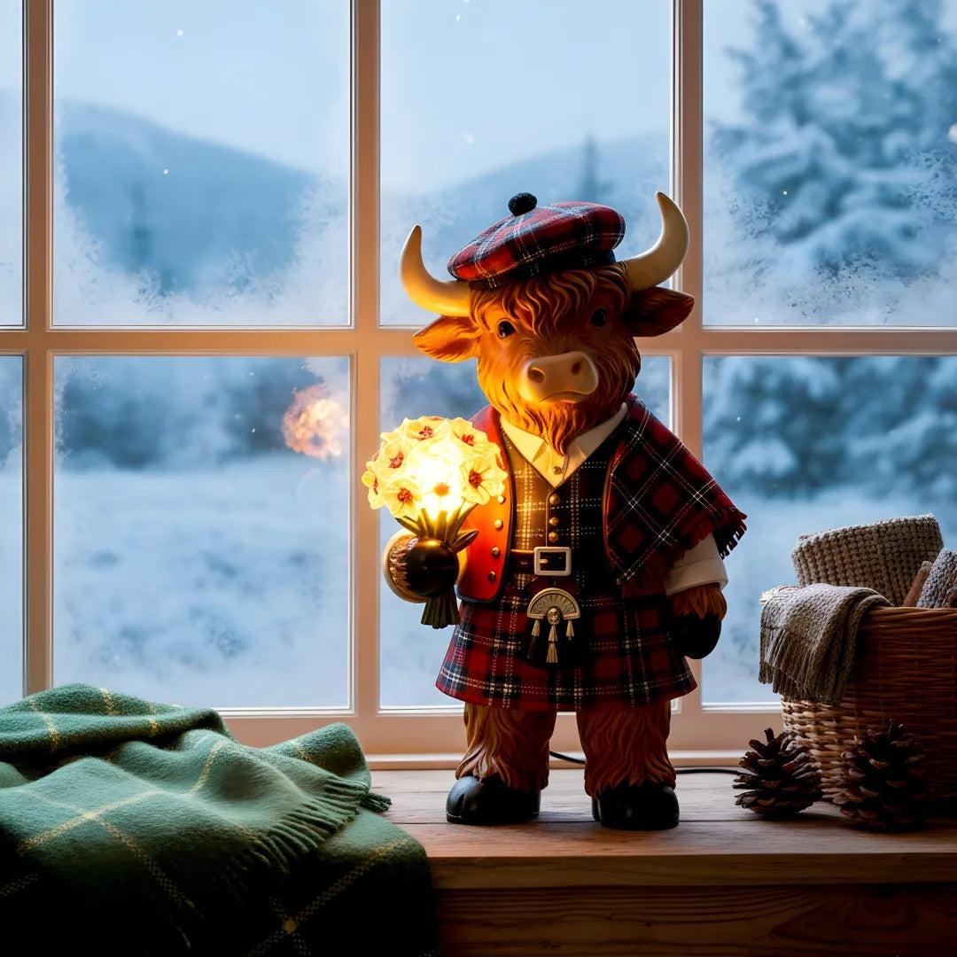 Scottish Highland Cow Bouquet Lamp - 2026 New Arrival