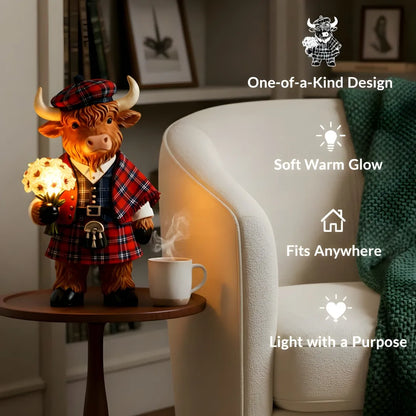 Scottish Highland Cow Bouquet Lamp - 2026 New Arrival