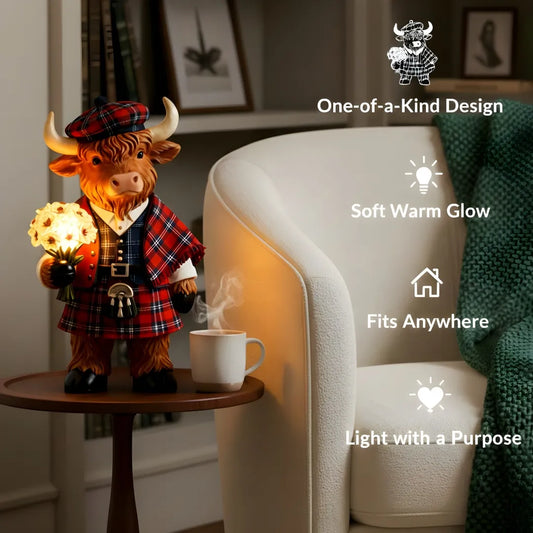 Scottish Highland Cow Bouquet Lamp - 2026 New Arrival