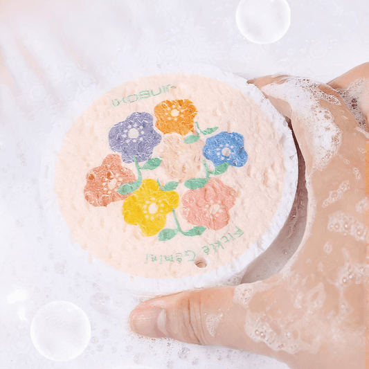6PC/12PC - Compostable Flower Pattern Compressed Cellulose Sponge - The Nifty Home