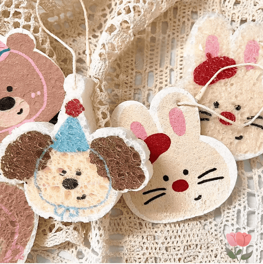 6PC/12PC - Compostable Animal-Shaped Compressed Cellulose Sponges - The Nifty Home