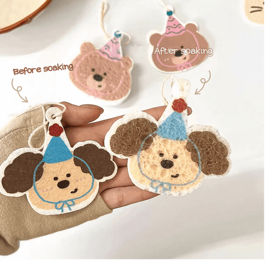 6PC/12PC - Compostable Animal-Shaped Compressed Cellulose Sponges - The Nifty Home