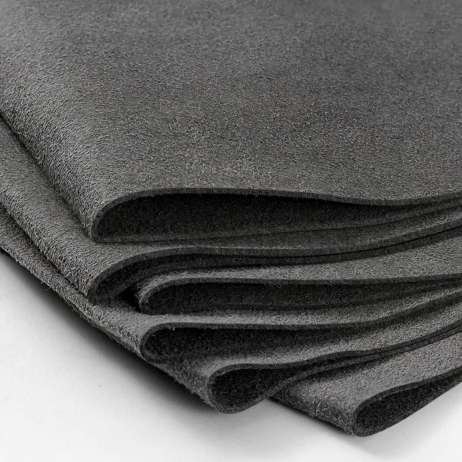 Ultra-soft, thick microfiber cloth stack in close-up