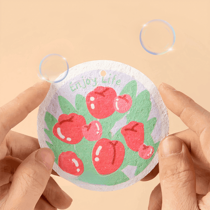6PC/12PC - Compostable Flower Pattern Compressed Cellulose Sponge - The Nifty Home
