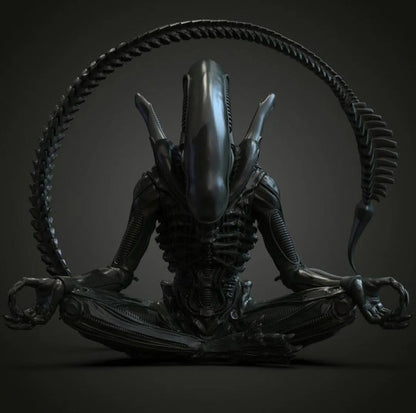 Meditating Xenomorph Figurine