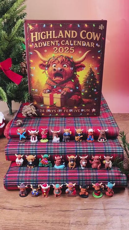 3D Highland Cow Advent Calendar 2025